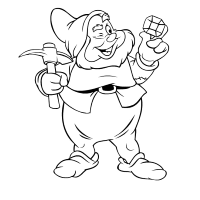 A coloring page of gnomes